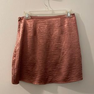 Express Metallic Dusty Rose Mini Skirt